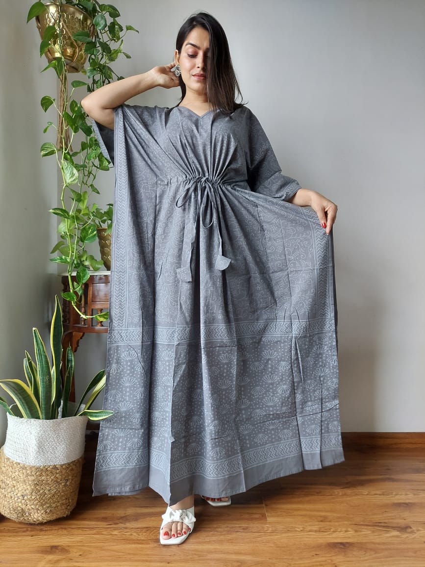Hand Block printed KAFTAN 100% Pure cotton