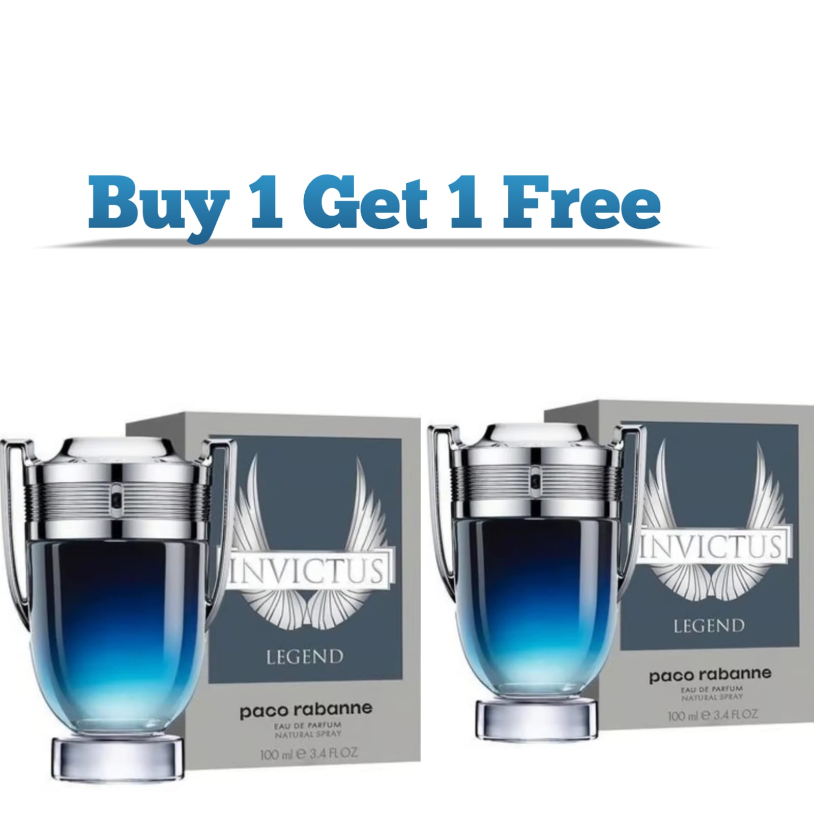 Paco Rabanne Invictus Legend Eau de Parfum for Men 100ml - Buy 1 Get 1 Free Perfume