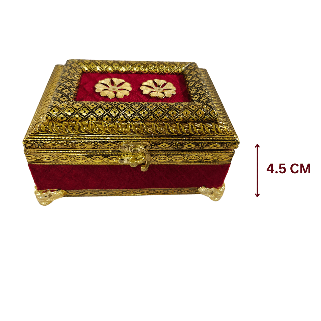 Wooden 2 Jar Red Dry Fruits Box