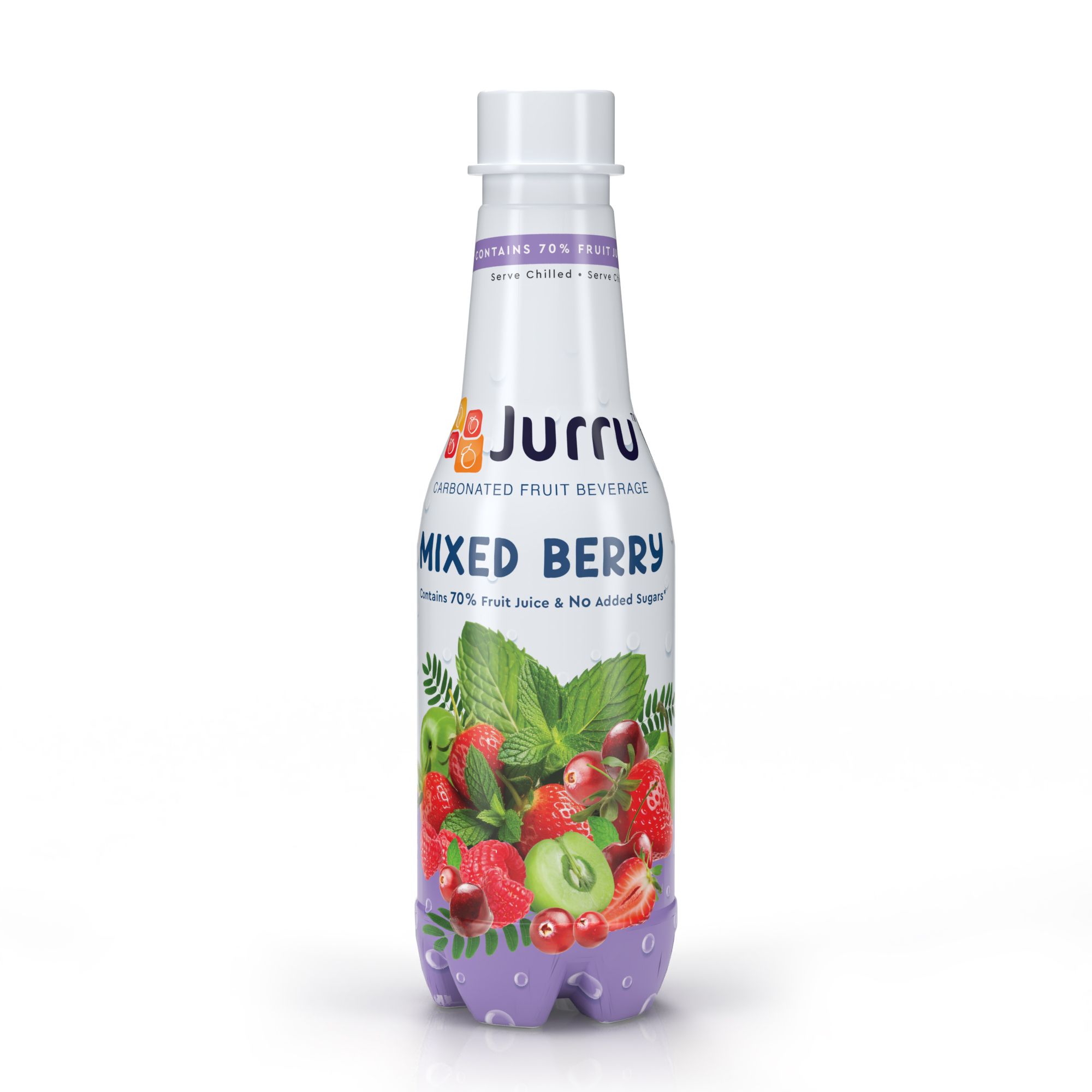 JURRU Premium Crafted Fruit Soda | Mixed Berry Fruit | Pack of 6 | 250 ml