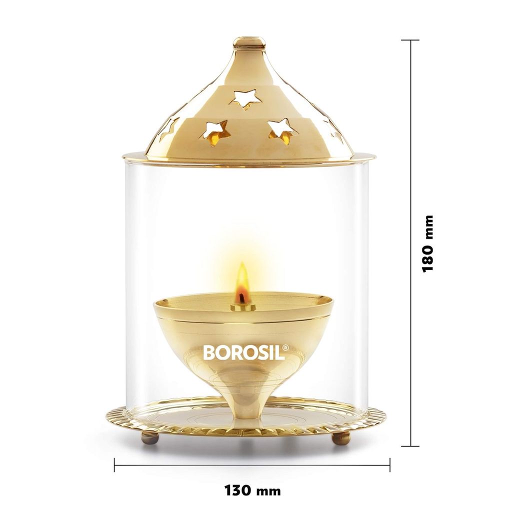 Borosil Glass Deepak | Traditional Indian Oil Lamp