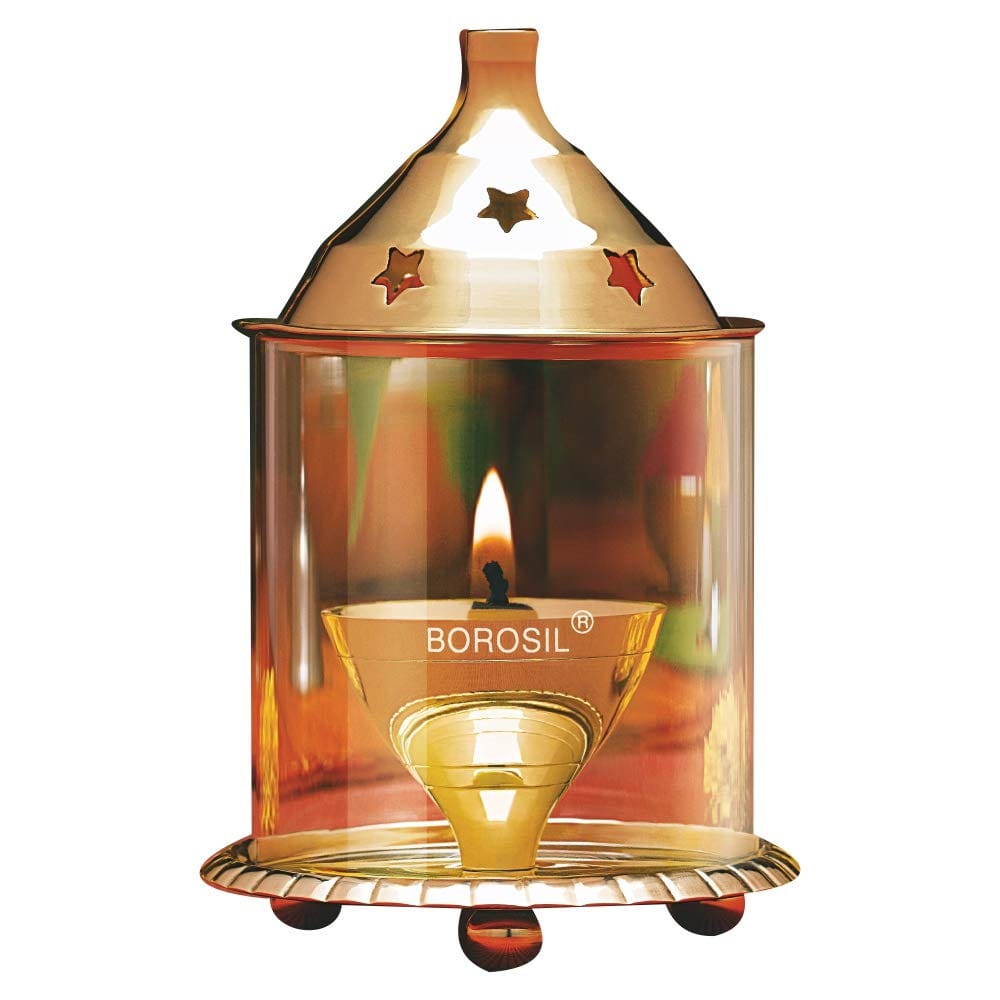 Borosil Glass Deepak | Traditional Indian Oil Lamp