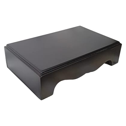 Define Art Pedestal Statue Base Pooja Chowki for Figurine Idol & Showpiece Decoration Home Decor Black Color Rectangle Shape (8 inch x 5 inch x 2 inch Height)