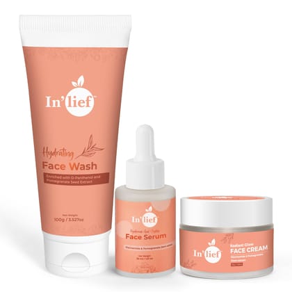 In'Lief Face Cream + Face Wash + Face Serum Combo Pack