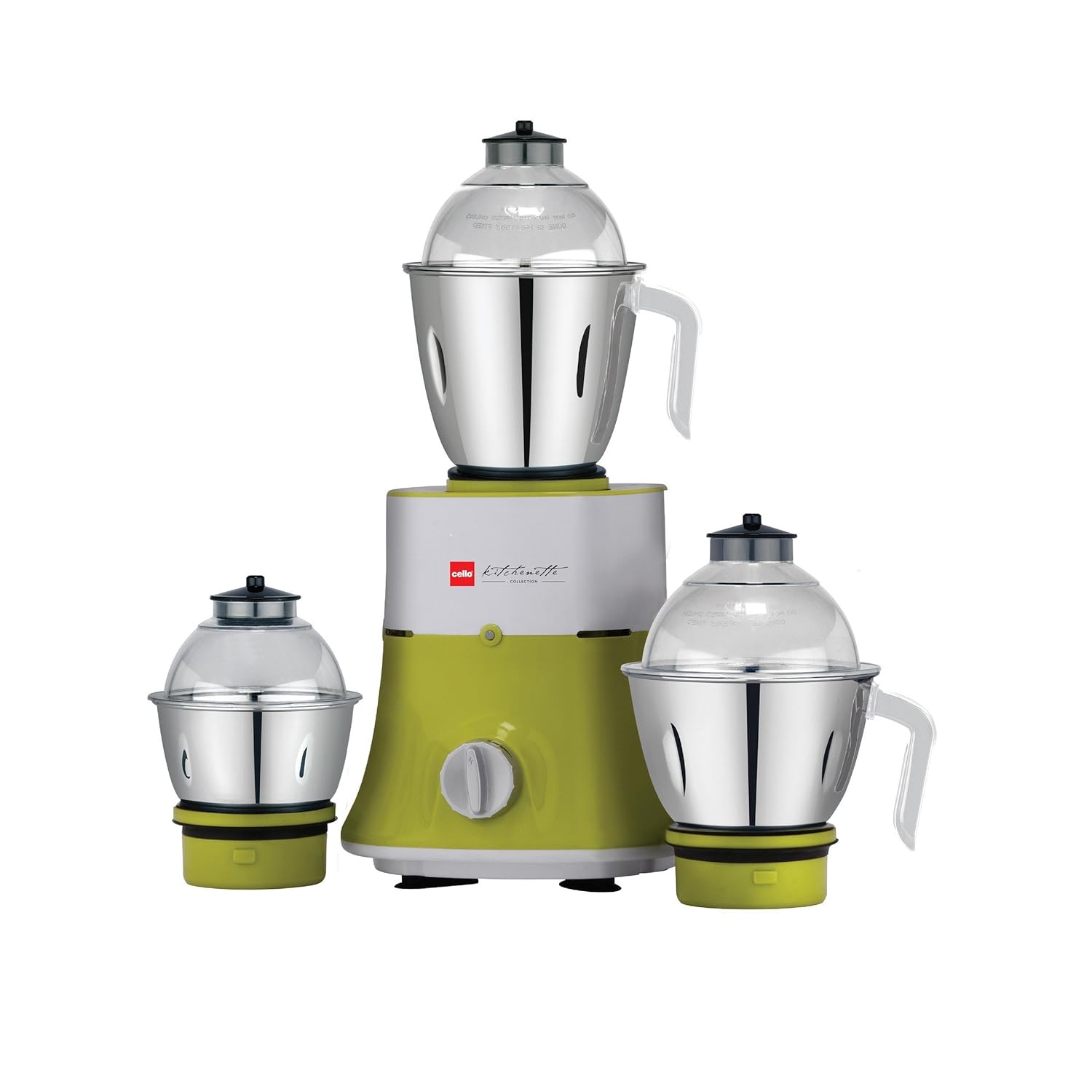 Cello Grind-N-Mix 700 750-Watt Mixer Grinder with 3 Jars (Green)