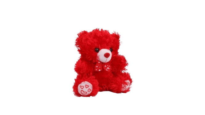  Cute and cuddly red teddy bear, perfect for Valentine's Day, birthdays, or any special occasion.
