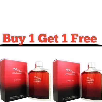 Jaguar Classic Red Eau de Toilette 100ml for Men - Buy 1 Get 1 Free