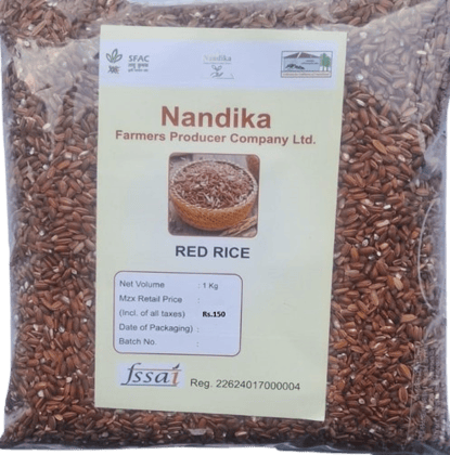 Nandika Red Rice - 1 Kg (Pack of 1)