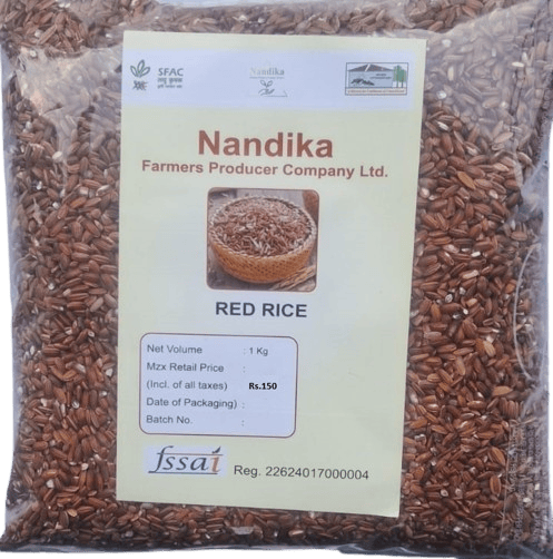 Nandika Red Rice - 1 Kg (Pack of 1)