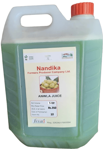 Nandika 5Ltr Amla Juice - 100% Natural, Fresh & Pure