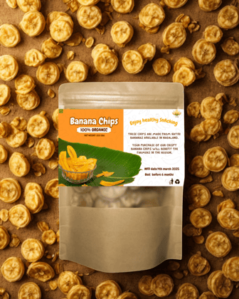  Organic Banana Chips - 100% Natural & Healthy Snack, Support Farmers