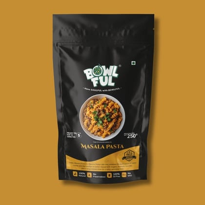 Bowlful Masala Pasta - 75g Net, Indian Style Spiced Pasta with Veggies