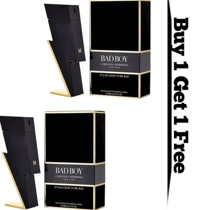 Carolina Herrera Bad Boy Eau De Toilette 100ml – Bold & Woody Oriental Men’s Perfume - Buy 1 Get 1 Free Perfume