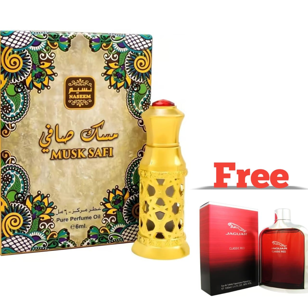 Musk Safi by Naseem Perfume Oil 6mL Pure Musk Scent, Alcohol-Free 100ML Perfume