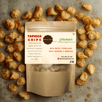Healthy and Delicious Tapioca Chips – 100% Natural and Organic - Grown and Processed in Nagaland