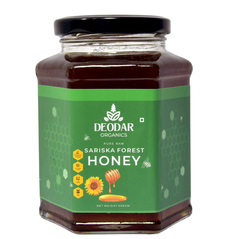 Deodar Organics' Wild Sariska Forest Natural & Raw Honey| Fresh Unprocessed & Unheated Original Honey| No Additives Or Preservatives| 100% Pure