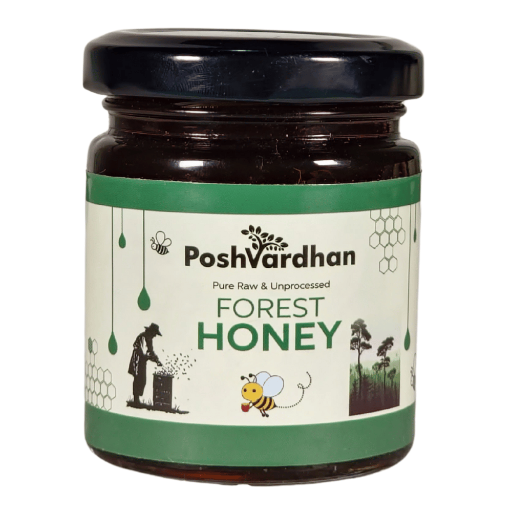 Poshvardhan Pure Raw Unprocessed Forest Honey - 100% Natural & Unfiltered Honey  