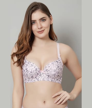 PrettyCat Polyester Lightly Padded Women's T-Shirt Bra ( Beige )