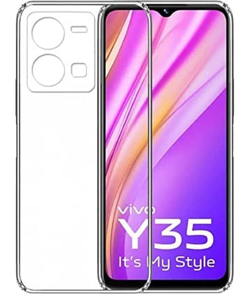 Case Vault Covers - Transparent Silicon Silicon Soft cases Compatible For Vivo Y35 ( Pack of 1 )