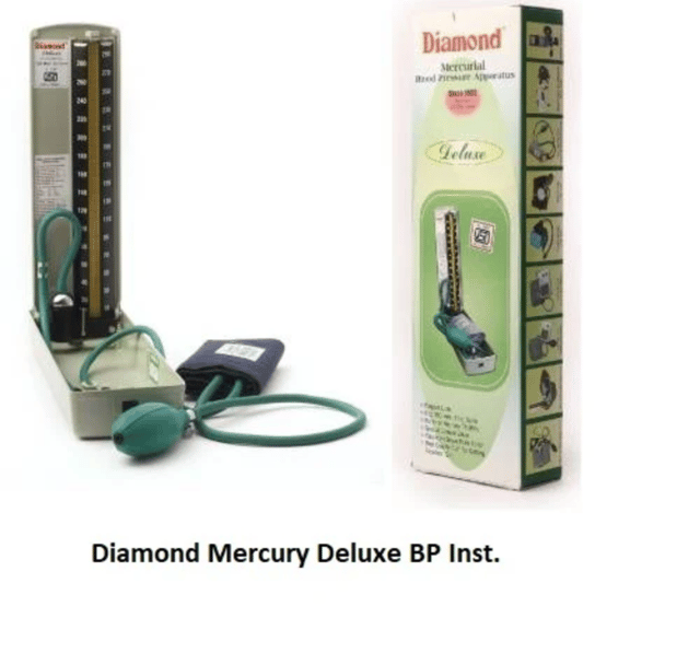 Diamond Mercury Deluxe BP Instrument - Aneroid Sphygmomanometer