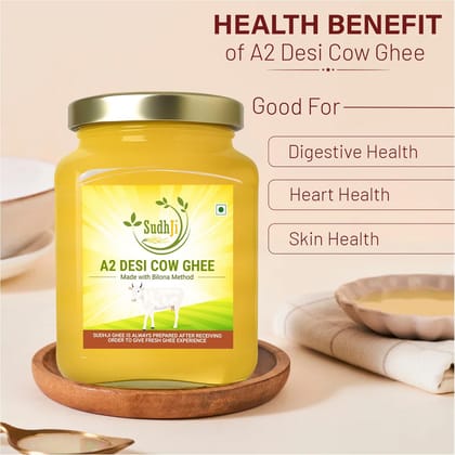 SUDHJI A2 100 % Pure Desi Cow Ghee | Traditional Bilona Method