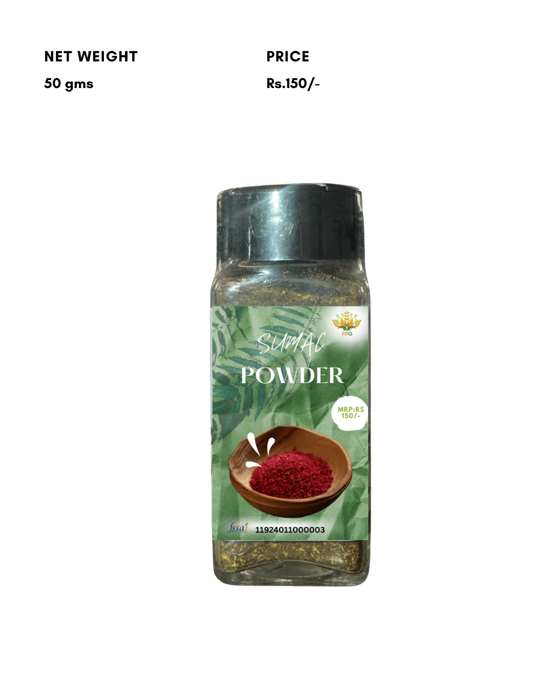 Sumac Powder 50g - 100% Natural and Pure - No Additives or Preservatives (pack of 4)