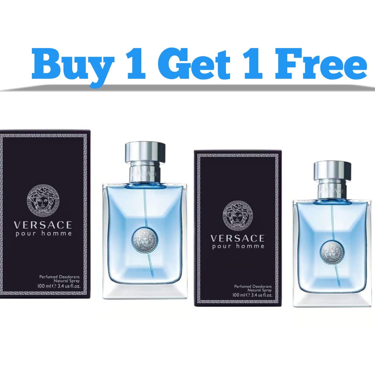 Versace Pour Homme Eau de Toilette for Men 100ml | Buy 1 Get 1 Free Offer