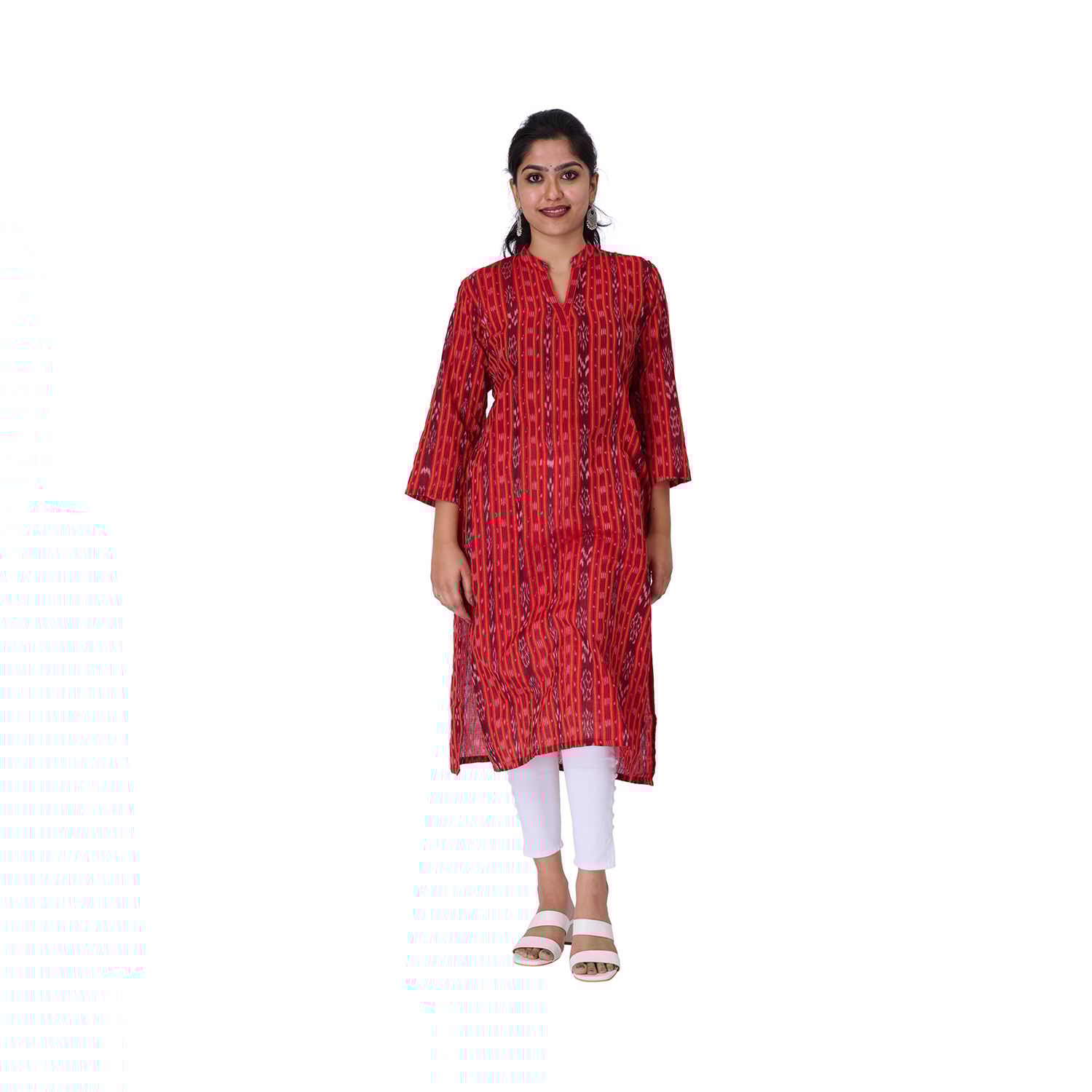GUENDICHA HAAT Sambalpuri Certified Handloom Women's Cotton Kurta