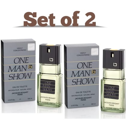 Jacques Bogart One Man Show Eau De Toilette for Men 100ml | Set of 2 Bottles
