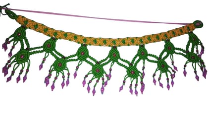  Buy Traditional Green Cotton Door Hanging Toran with Beads for Home Decor Online
