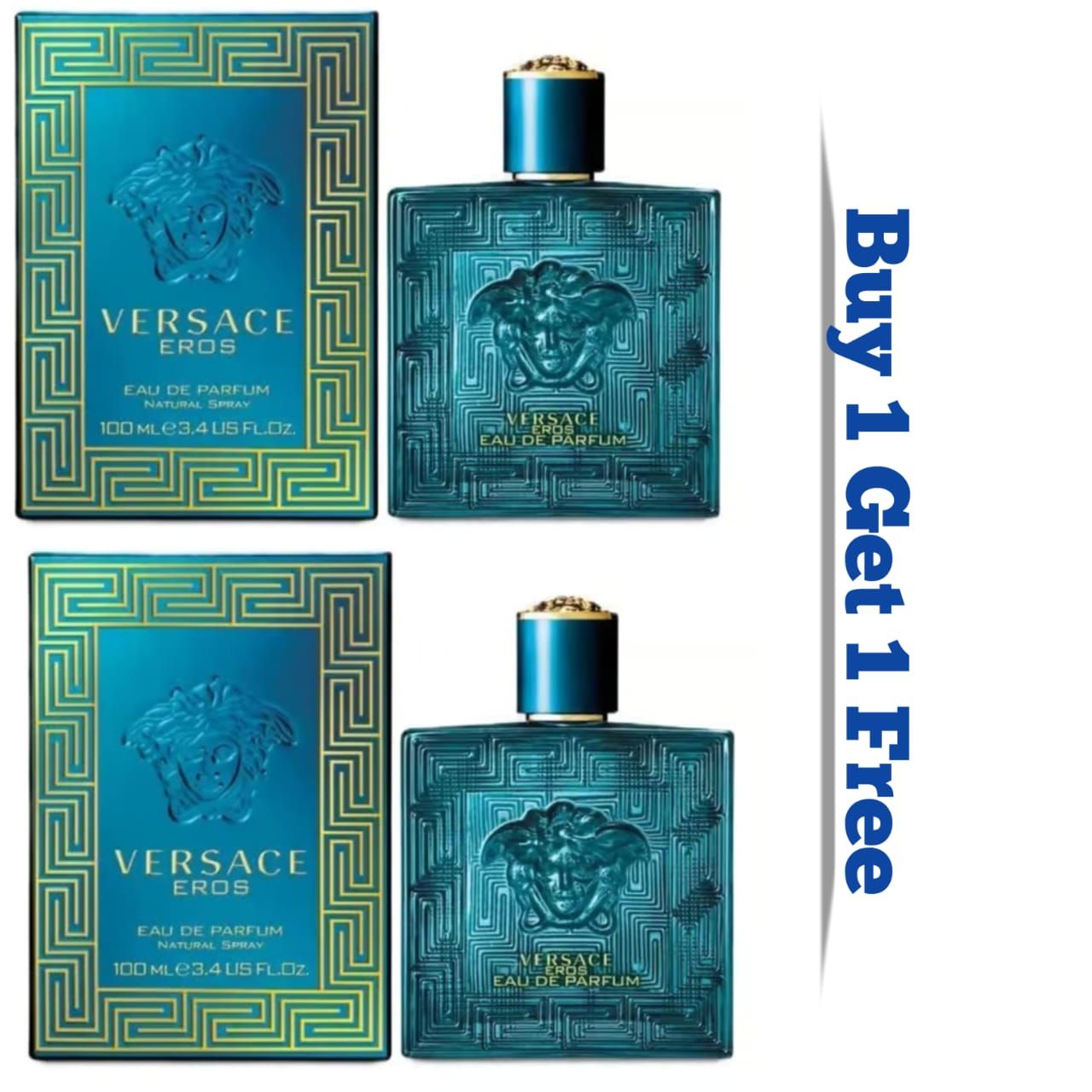 Versace Eros Eau De Parfum, 100ml, Men’s Perfume,With Free Same Brand Perfume 100ml