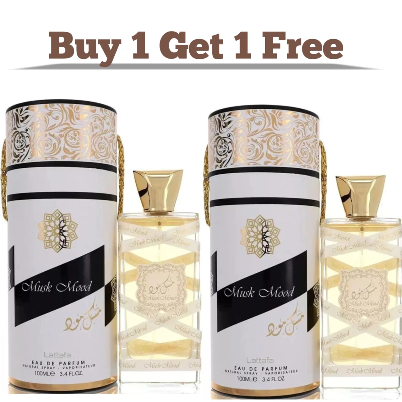 Lattafa Musk Mood Eau De Parfum, 100ml – Unisex, Long-Lasting Fragrance - Buy 1 Get 1 Free