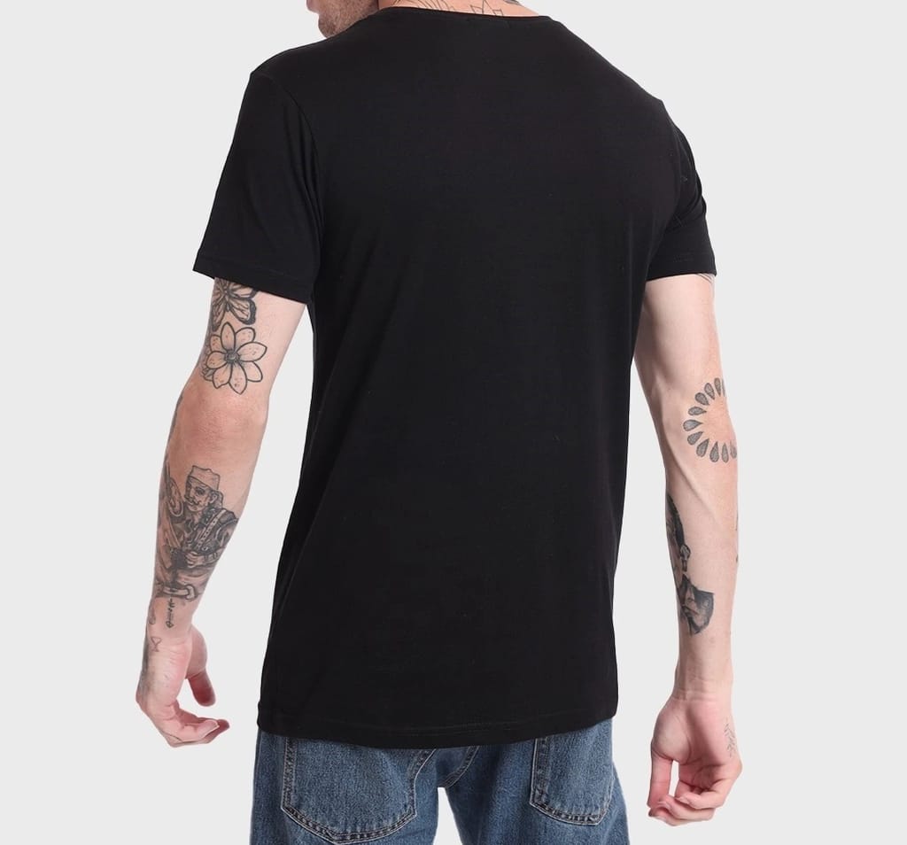 Top Men Premium Black Regular Unisex T-shirt 2025 at ShopCircuit | ONDC