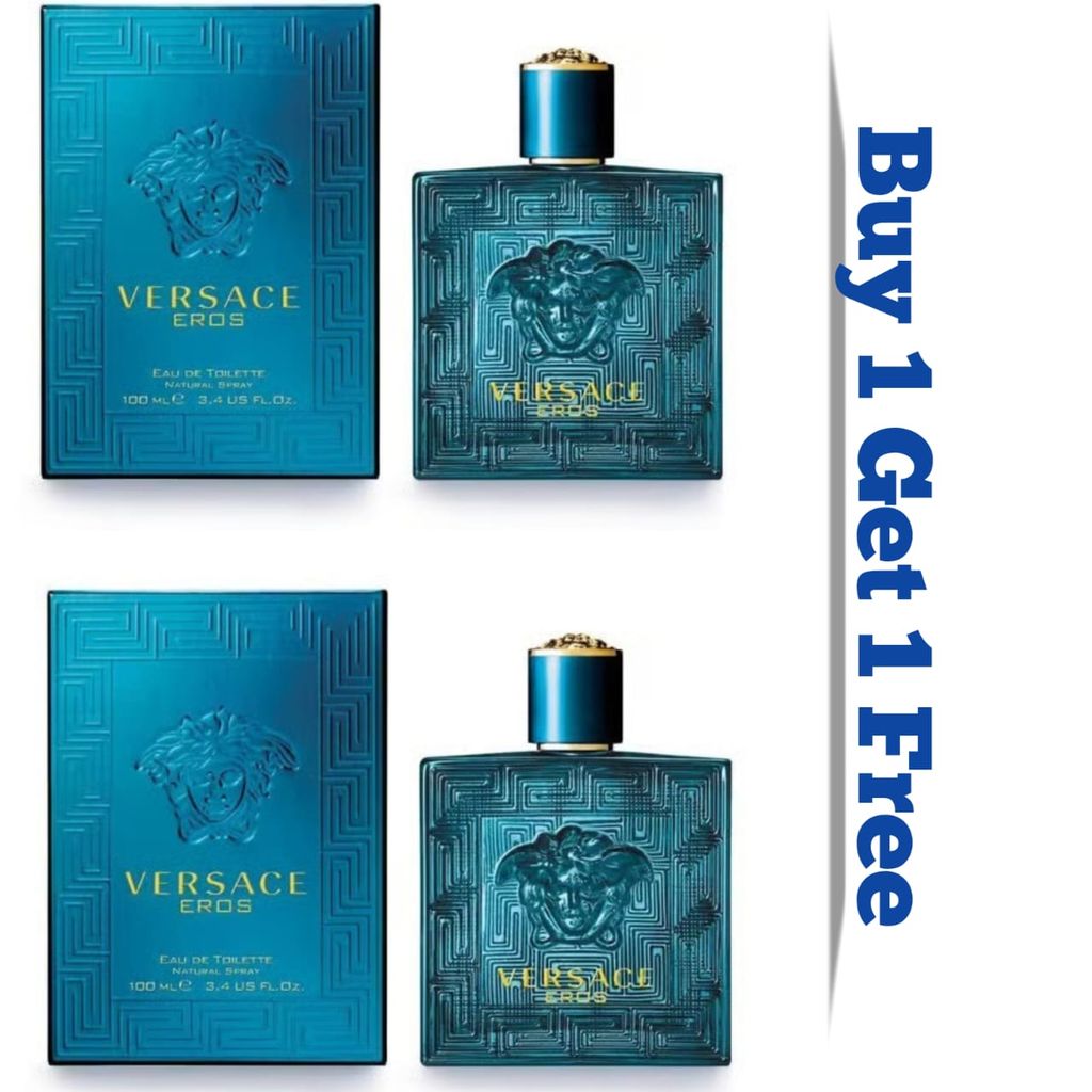 Versace Eros Eau De Toilette, 100ml – The Ultimate Fragrance for the Modern Man - Buy 1 Get 1 Free