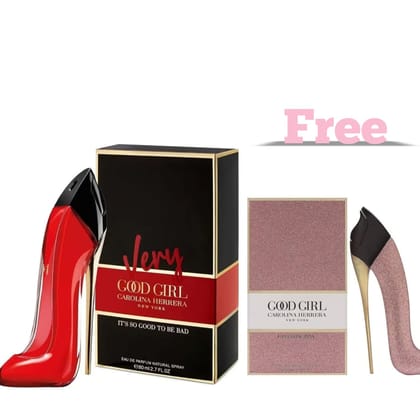 Carolina Herrera Very Good Girl Eau De Parfum for Women 80ml Perfume, Free Women Perfume