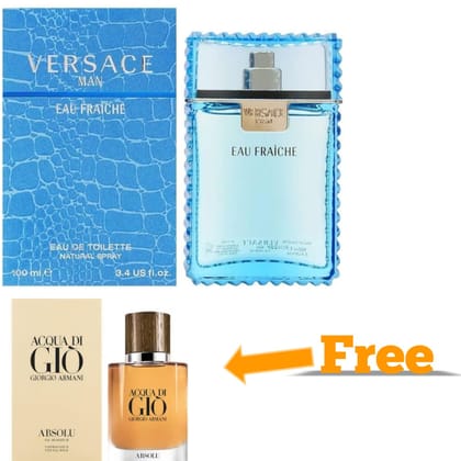 Versace Eau Fraiche Eau de Toilette Spray 100ml for Men Perfume 100ml Scent Perfume