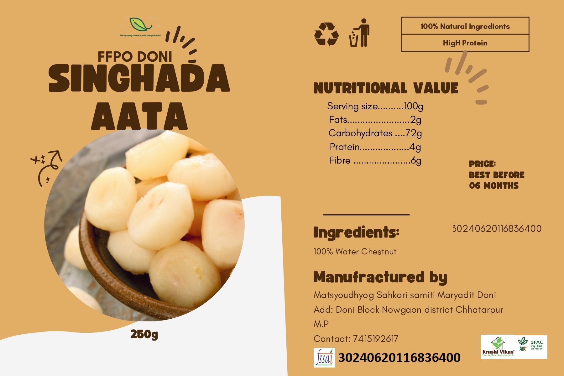 Singhada Atta - 250g