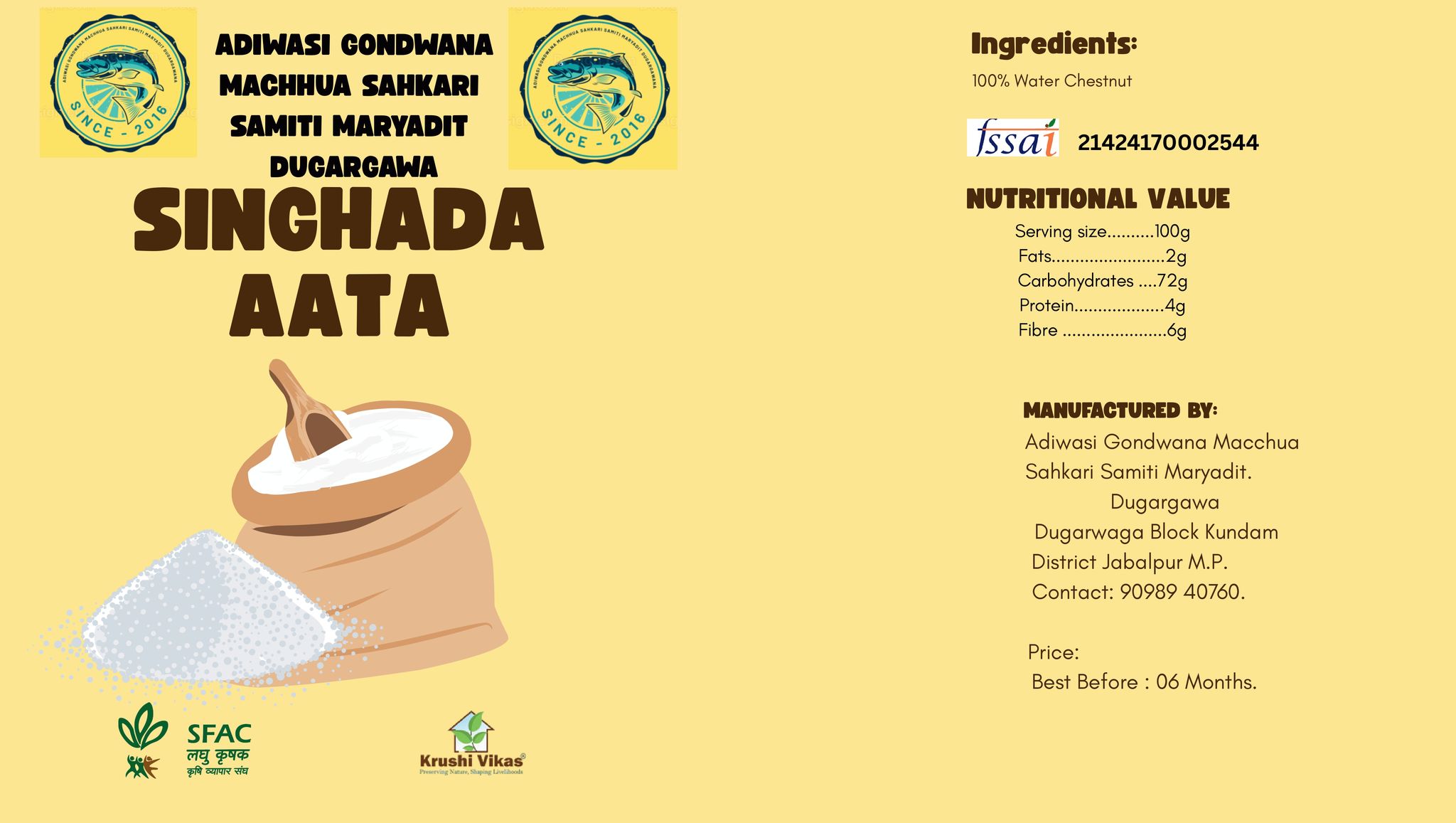 Sincghada Aata - 100% Water Chestnut