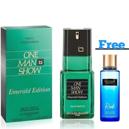 Jacques Bogart One Man Show Emerald Edition for Men 100ml Perfume Spray With Free Mist