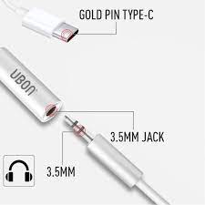 UBON Type-C to 3.5mm Headphone Jack Adapter, for Samsung Galaxy iphone16