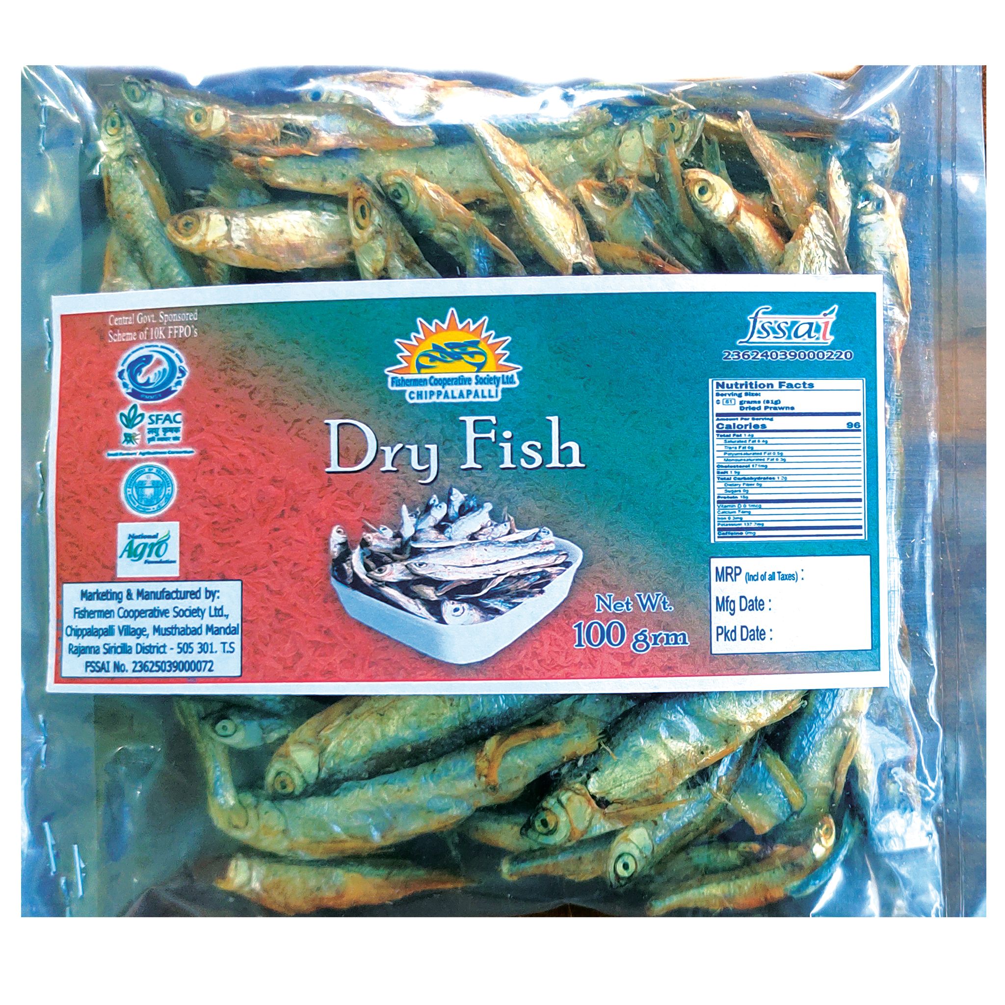 Dried Fish 100g - Fishermen Cooperative Society Ltd., Chippalapalli