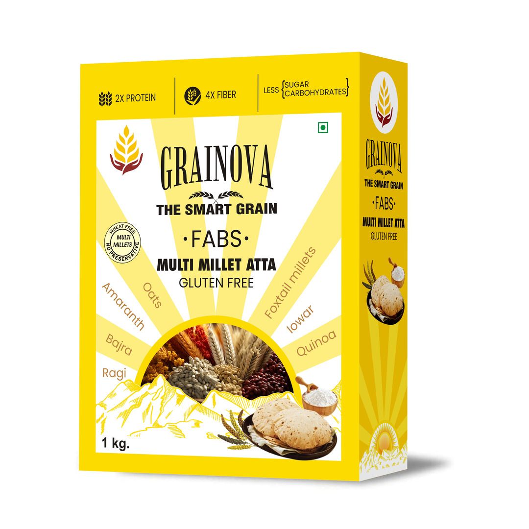 GRAINOVA FABS Millet Atta | Multi Millet Atta | Millet Atta 1kg | Atta Mix | Multigrain Atta