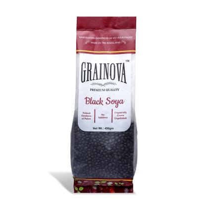 GRAINOVA Black Soya | Soyabean | Kala Bhatt | Bhatt Ki Dal | Uttarakhand Organic Kala Bhatt | Black Soya Bean , Soyabean Ki Dal