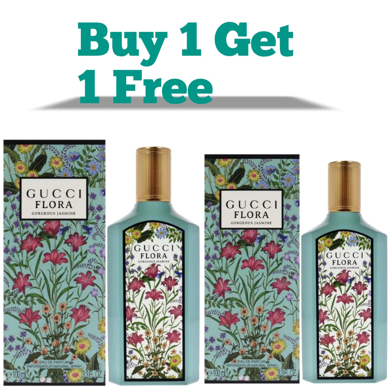 Gucci Flora Gorgeous Jasmine EDP 100ml Women Perfume With Limited Free Perfume Fro Women