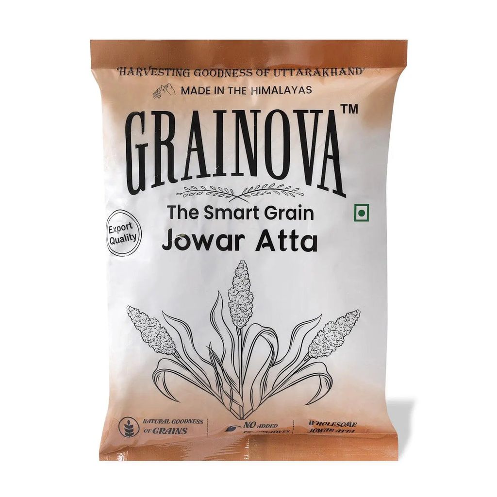 GRAINOVA Jowar Atta | Millet Atta | Jowar Atta 500gm | Sorghum Millet Flour | Gluten Free Flour