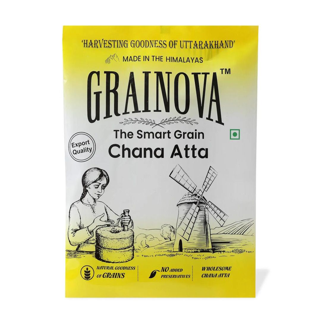 GRAINOVA Chana Atta | Gram Flour | Sattu , Sattu Atta | Chana Atta 500gm | Besan | Besan Ka Chilla | Gram Flour | Sattu Powder