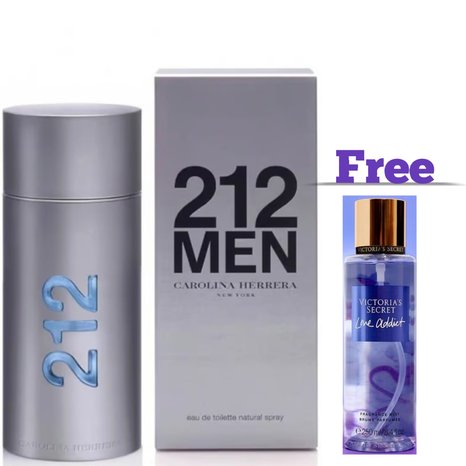 Carolina Herrera 212 Men Eau De Toilette Perfume 100ml/3.4 fl oz With Free Mist Perfume
