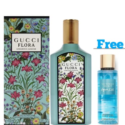 Gucci Flora Gorgeous Jasmine Eau de Parfum for Women – 100ml with Free 250ml Body Perfume