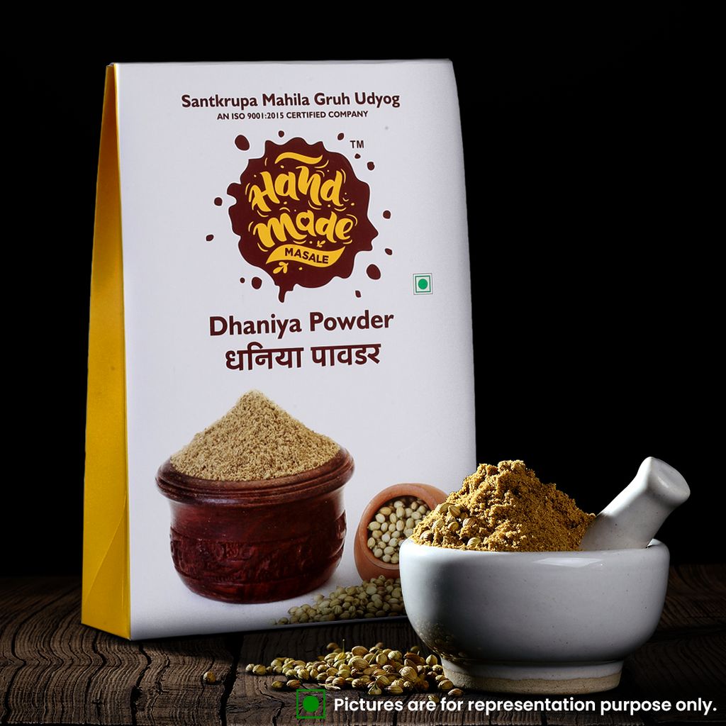 Handmade Masale Coriander Powder / Dhaniya Powder | Freshly Ground Coriander Powder | 100% Natural and Pure | No Additives or Preservatives | Gluten-Free | Vegan