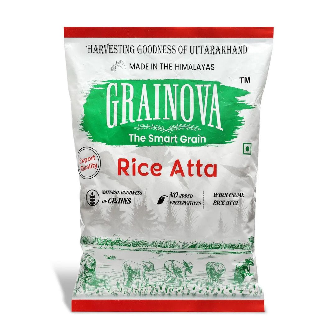 GRAINOVA  Rice Atta | Rice Flour 500gm | Rice Powder | Chawal Ka Atta | Chawal 